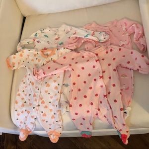 SIX NEWBORN footies! Perfect!